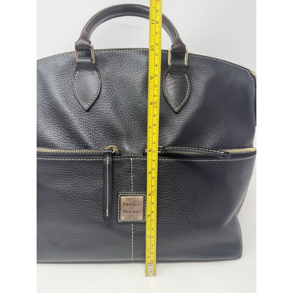 DOONEY & BOURKE Pebble Grain Double Pocket Satchel - Black - Picture 7 of 14